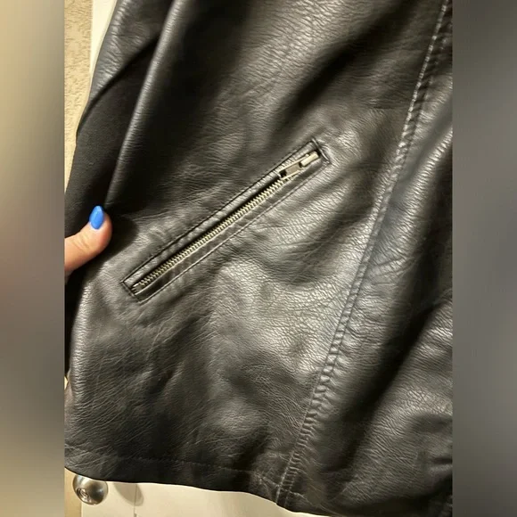 Torrid Faux Leather Collarless Moto Jacket - Picture 6 of 14